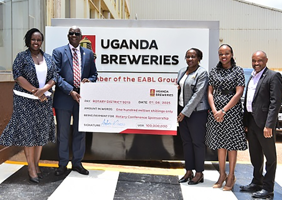Uganda Breweries gives Rotary UGX100 million boost